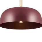 Pacific Anke Matt Mulberry Domed Metal Pendant 35-374