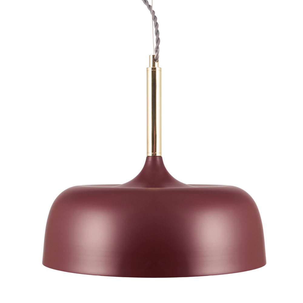 Pacific Anke Matt Mulberry Domed Metal Pendant 35-374