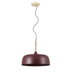 Pacific Anke Matt Mulberry Domed Metal Pendant 35-374