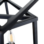 Pacific Anis Black Metal 4 Light Cube Pendant 35-398