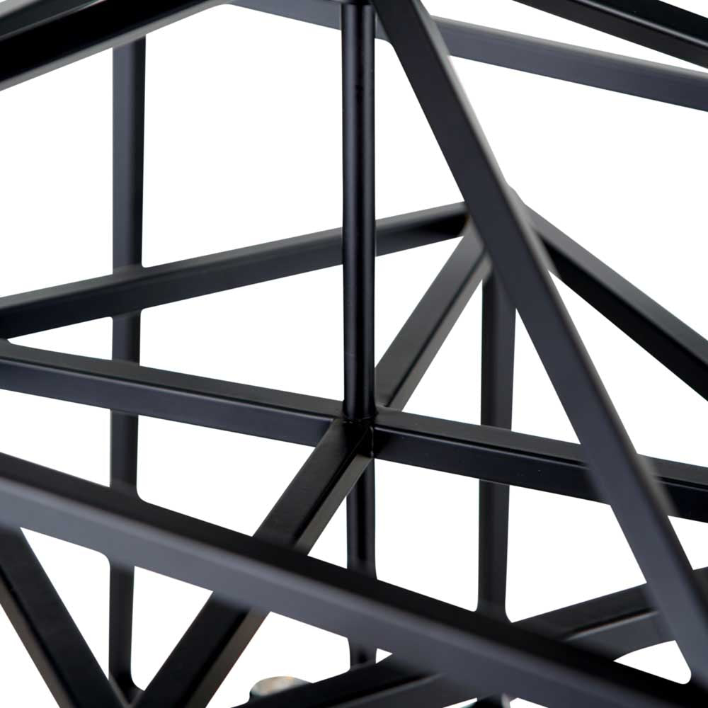 Pacific Anis Black Metal 4 Light Cube Pendant 35-398