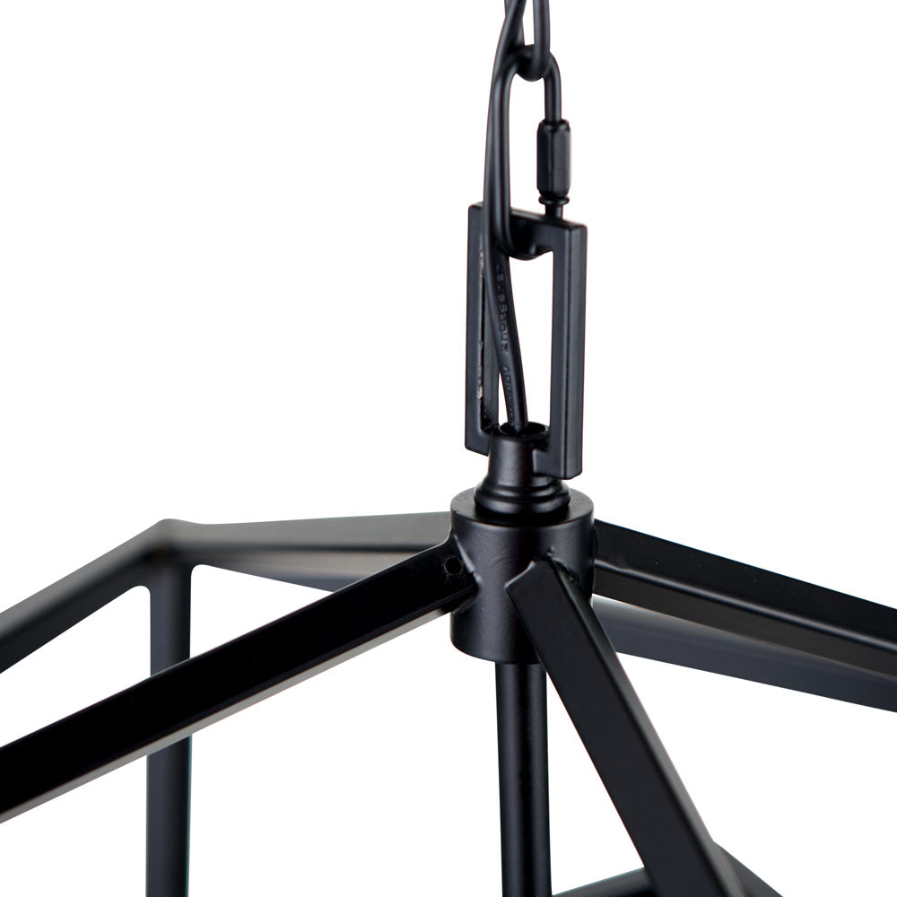 Pacific Anis Black Metal 4 Light Cube Pendant 35-398