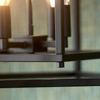 Pacific Anis Black Metal 4 Light Cube Pendant 35-398