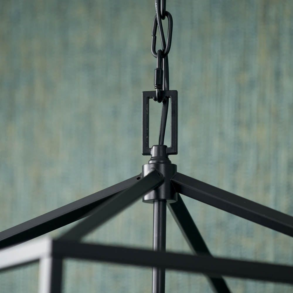 Pacific Anis Black Metal 4 Light Cube Pendant 35-398