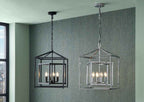 Pacific Anis Black Metal 4 Light Cube Pendant 35-398