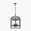 Pacific Anis Black Metal 4 Light Cube Pendant 35-398