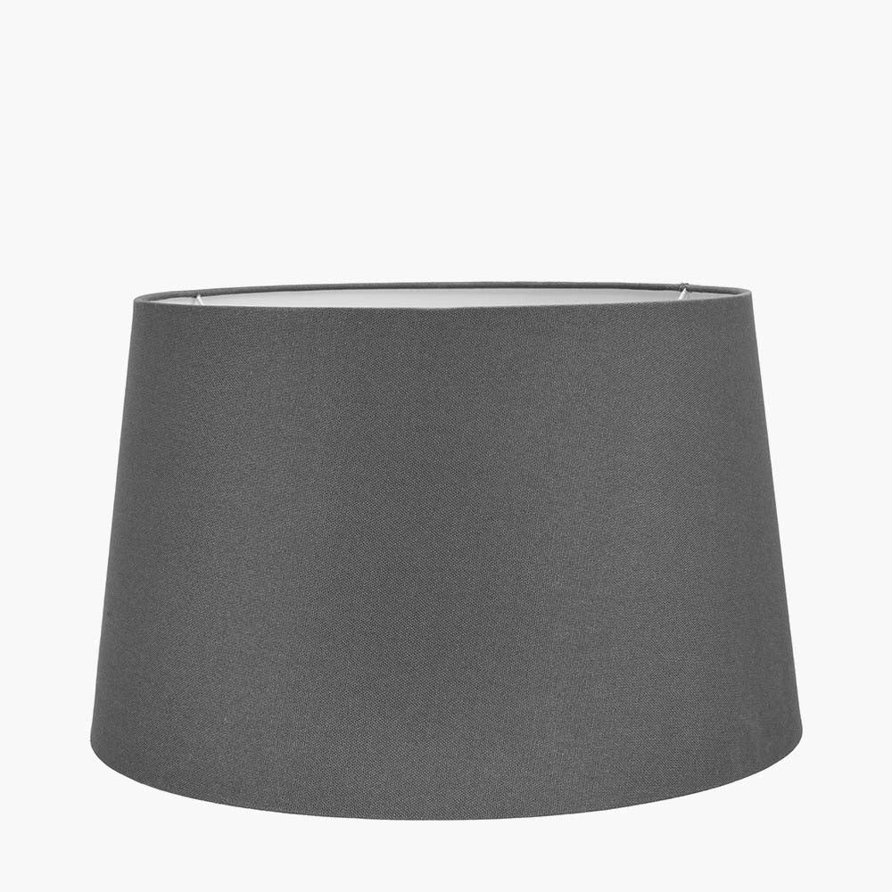 Pacific Winston 30cm Grey Handloom Tapered Cylinder Shade 36-001-12GY