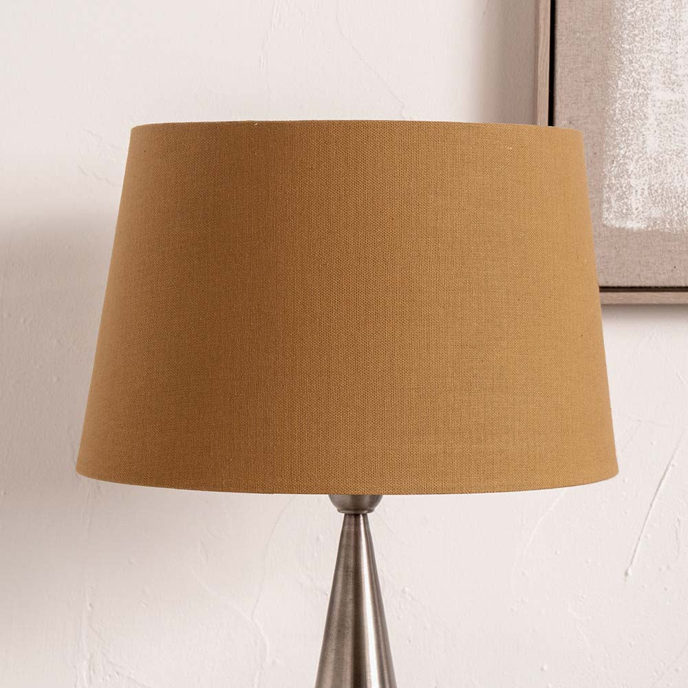 Pacific Winston 20cm Mustard Handloom Tapered Cylinder Shade 36-001-8MU