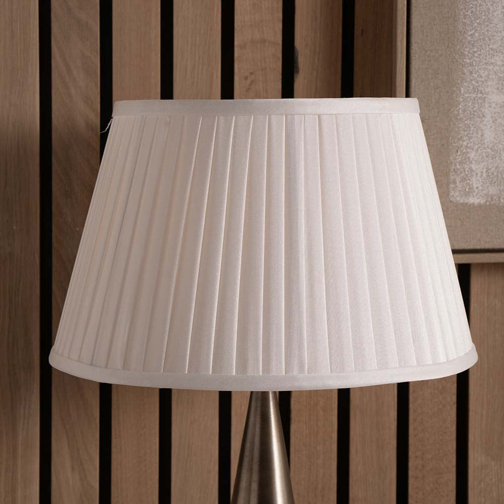 Pacific Lyndon 40cm Ivory Poly Cotton Knife Pleat Shade 36-004-16IV