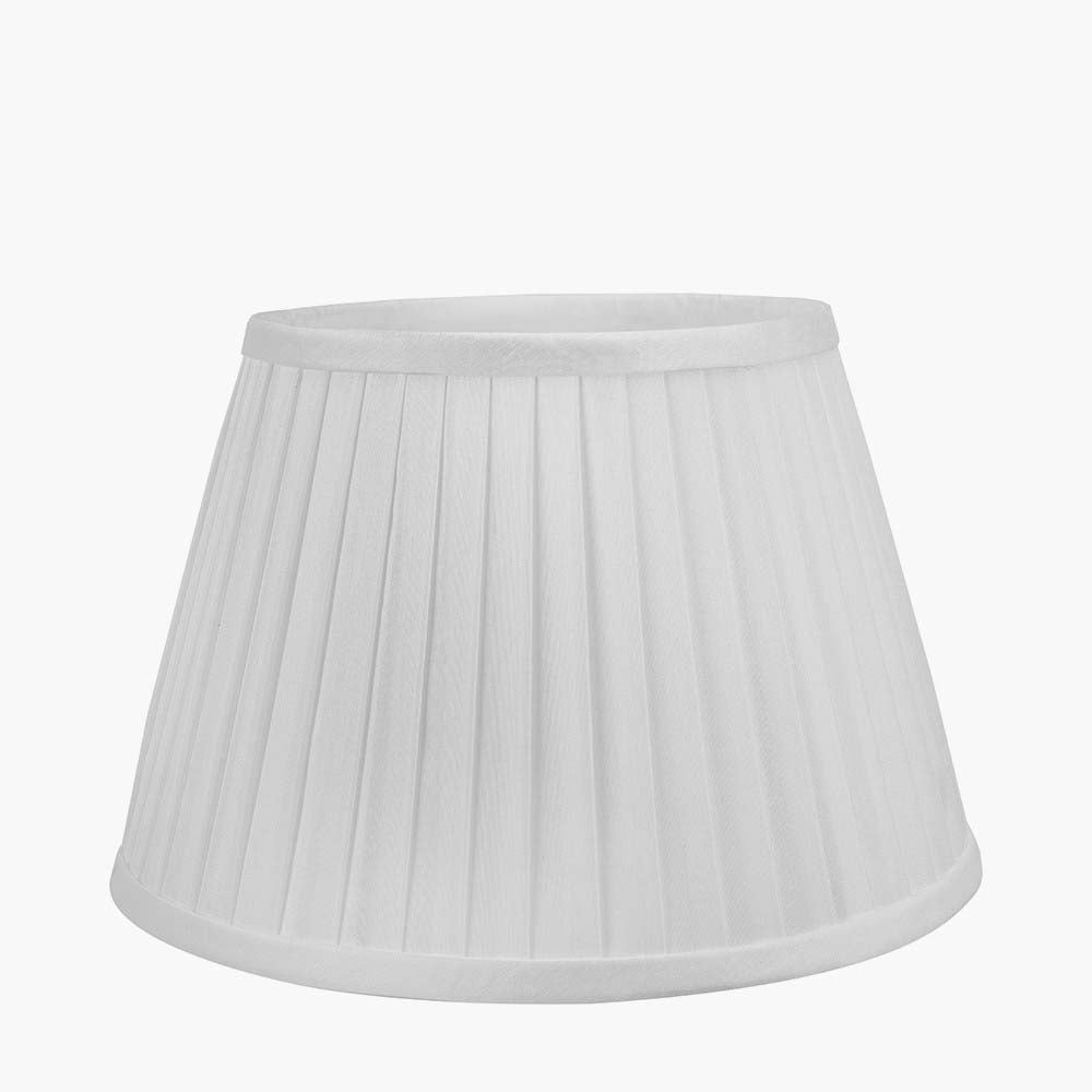 Pacific Lyndon 25cm Ivory Poly Cotton Knife Pleat Shade 36-004-10IV