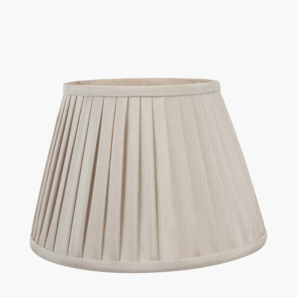 Pacific Lyndon 25cm Taupe Poly Cotton Knife Pleat Shade 36-004-10TA