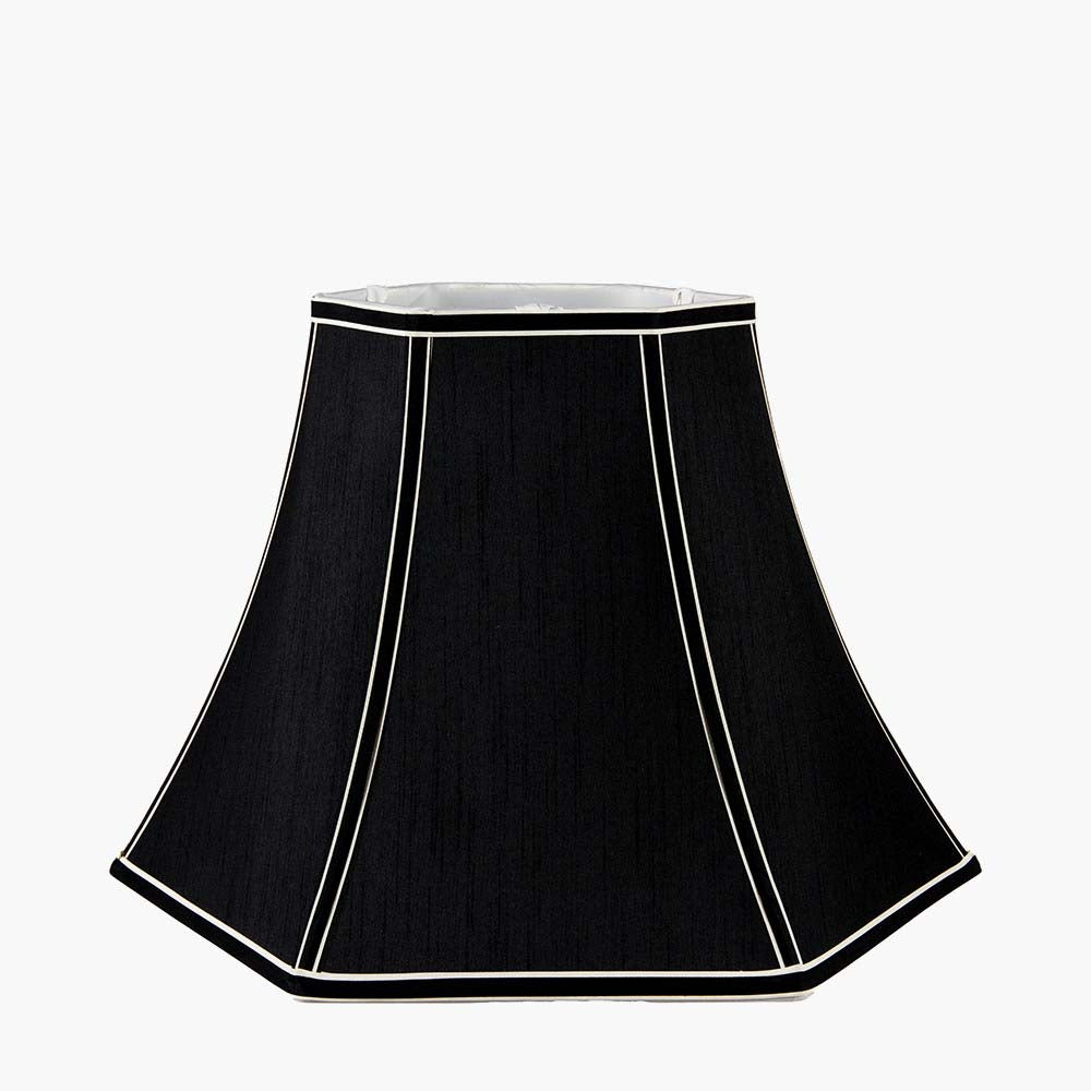 Pacific Lyla 45cm Black Polysilk Bowed Shade 36-016-18BK