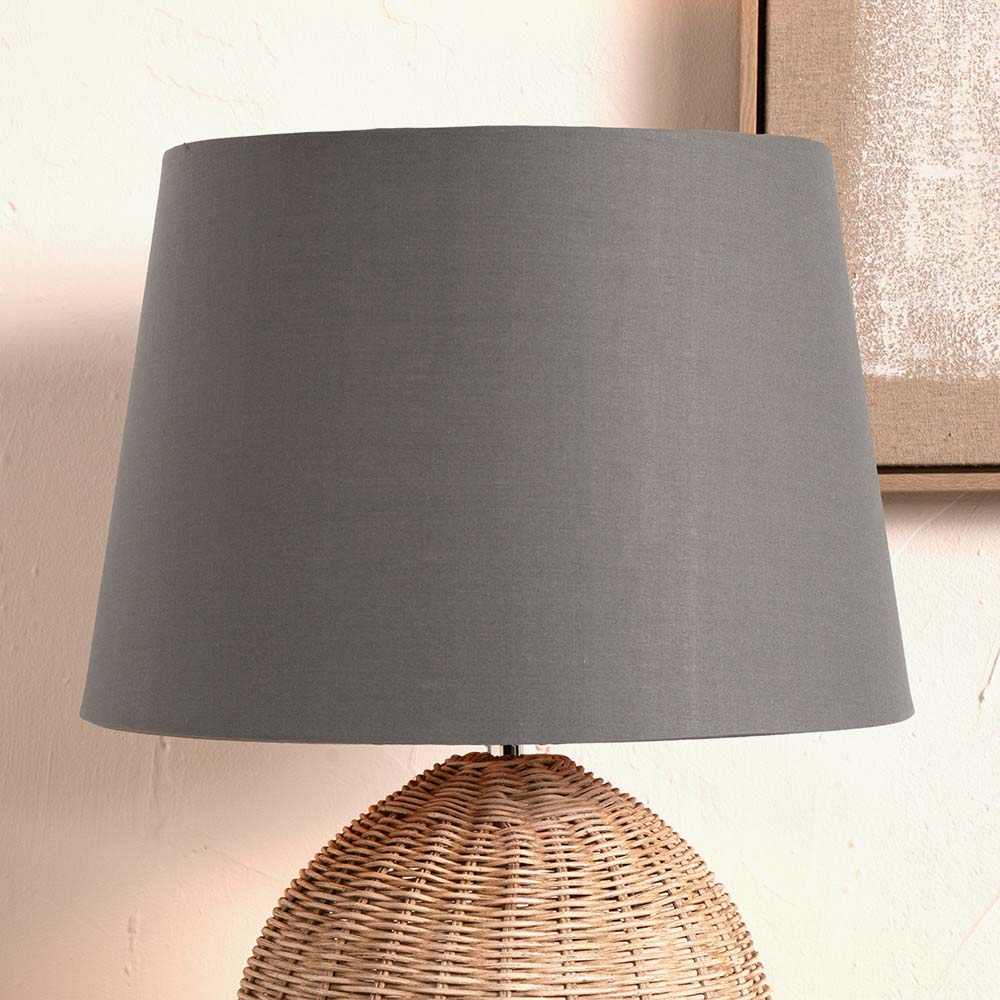 Pacific Adelaide 30cm Steel Grey Tapered Poly Cotton Shade 36-017-12SG