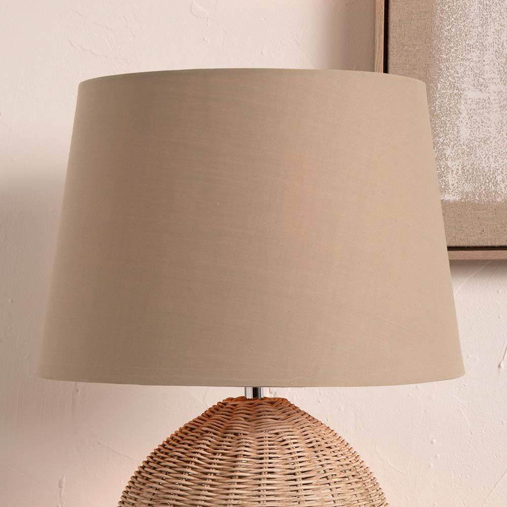 Pacific Adelaide 20cm Taupe Tapered Poly Cotton Shade 36-017-8TA