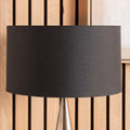 Pacific Harry 30cm Black Poly Cotton Cylinder Drum Shade 36-018-12BK