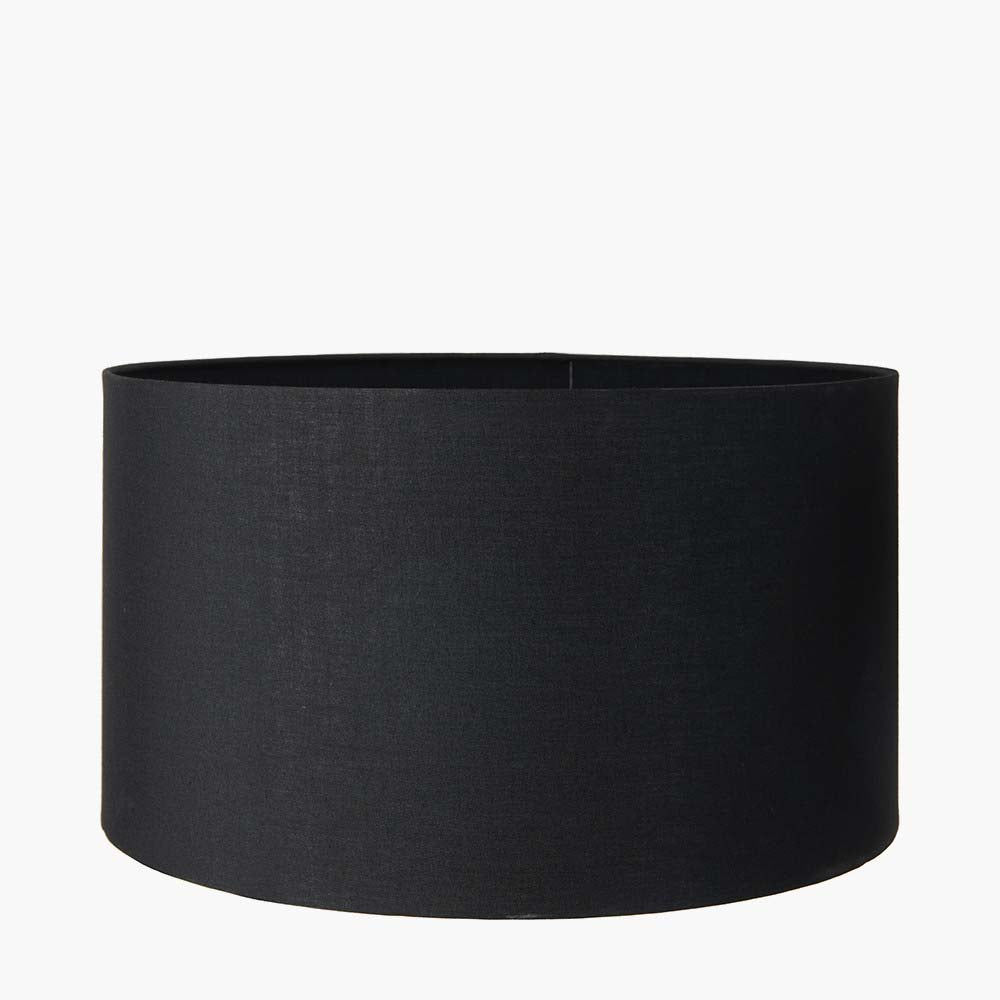 Pacific Harry 45cm Black Poly Cotton Cylinder Drum Shade 36-018-18BK
