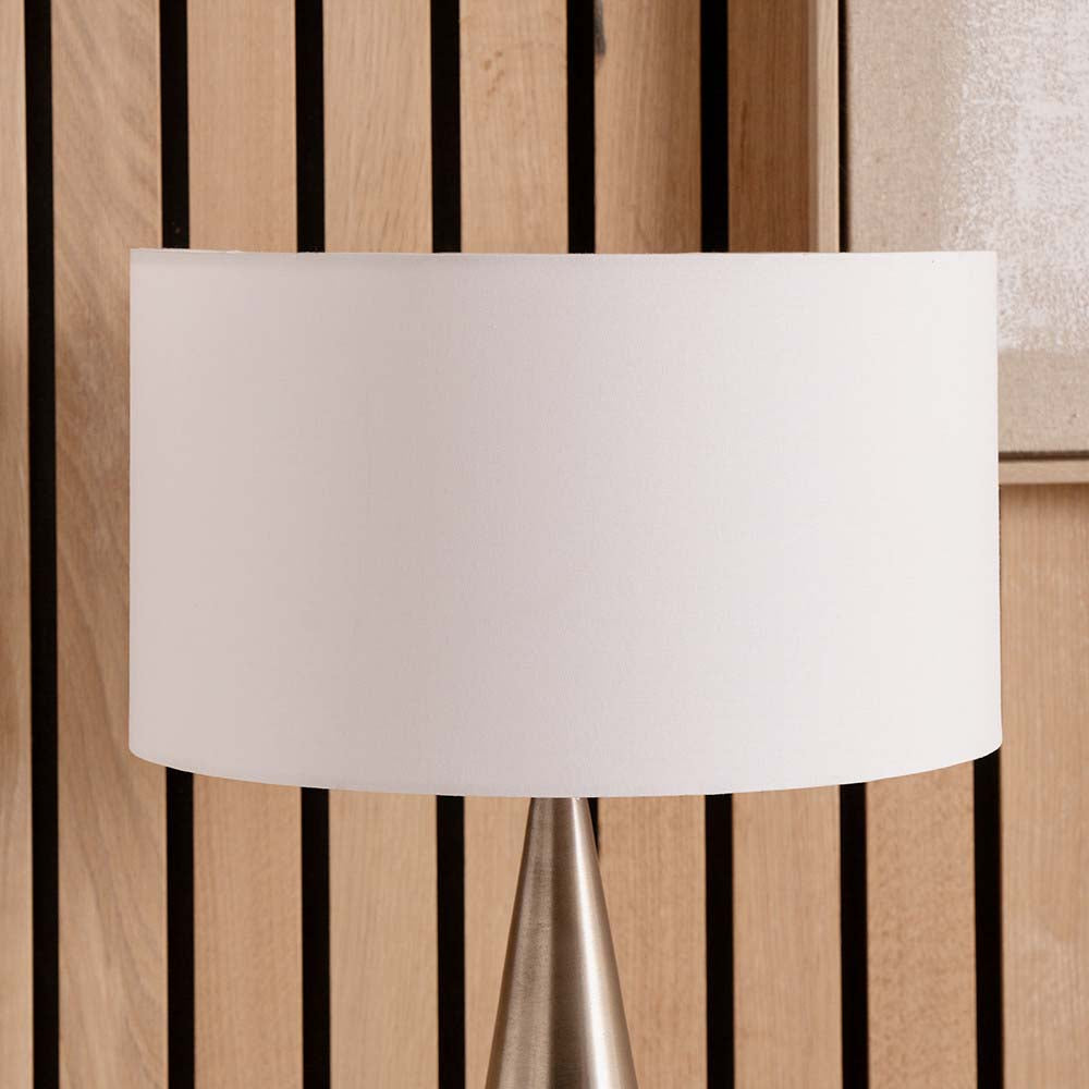 Pacific Harry 45cm Ivory Poly Cotton Cylinder Drum Shade 36-018-18IV