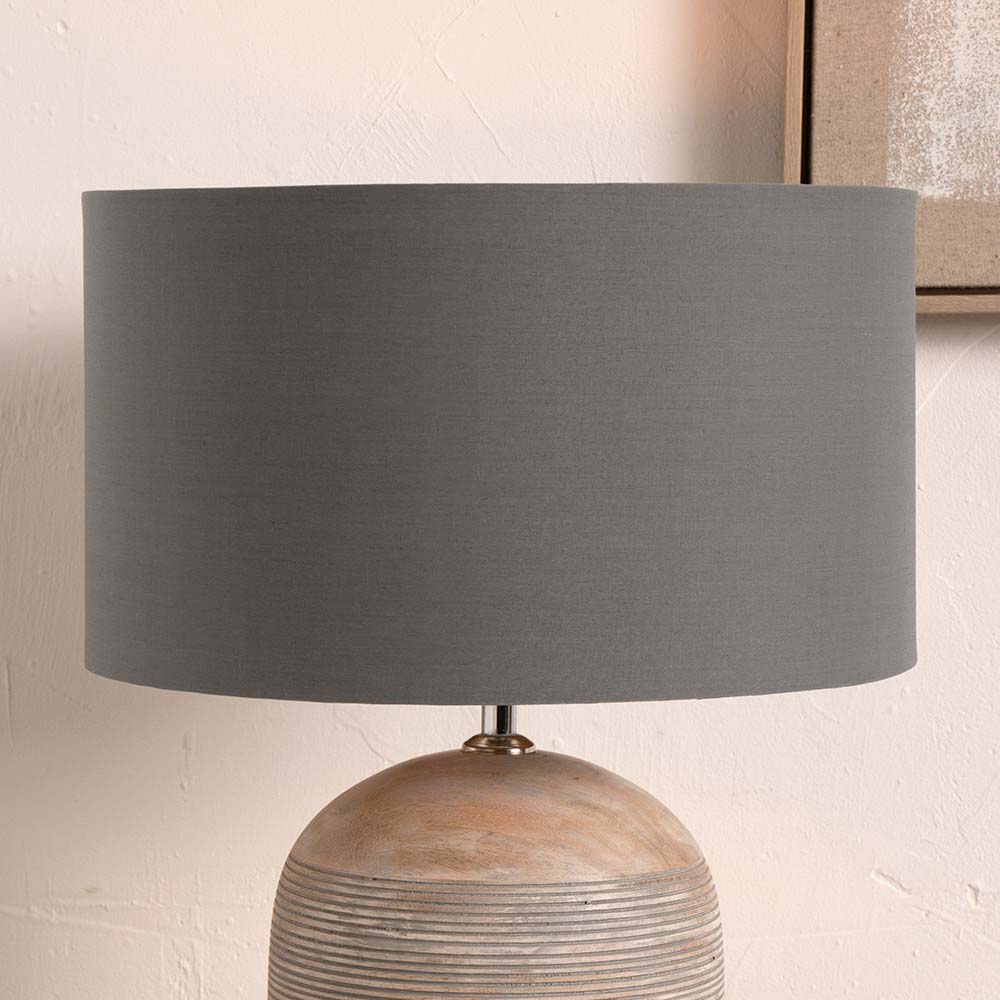 Pacific Harry 45cm Steel Grey Poly Cotton Cylinder Shade 36-018-18SG