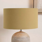 Pacific Harry 35cm Taupe Poly Cotton Cylinder Drum Shade 36-018-14TA