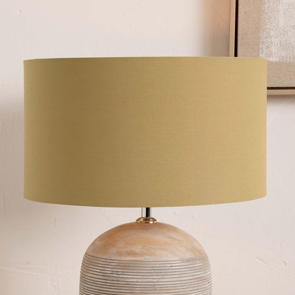 Pacific Harry 40cm Taupe Poly Cotton Cylinder Drum Shade 36-018-16TA