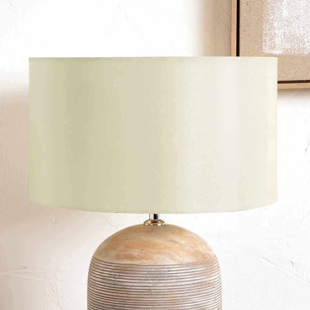 Pacific Zara 35cm Almond Silk Lined Cylinder Shade 36-019-14AL