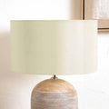 Pacific Zara 40cm Almond Silk Cylinder Drum Shade 36-019-16AL