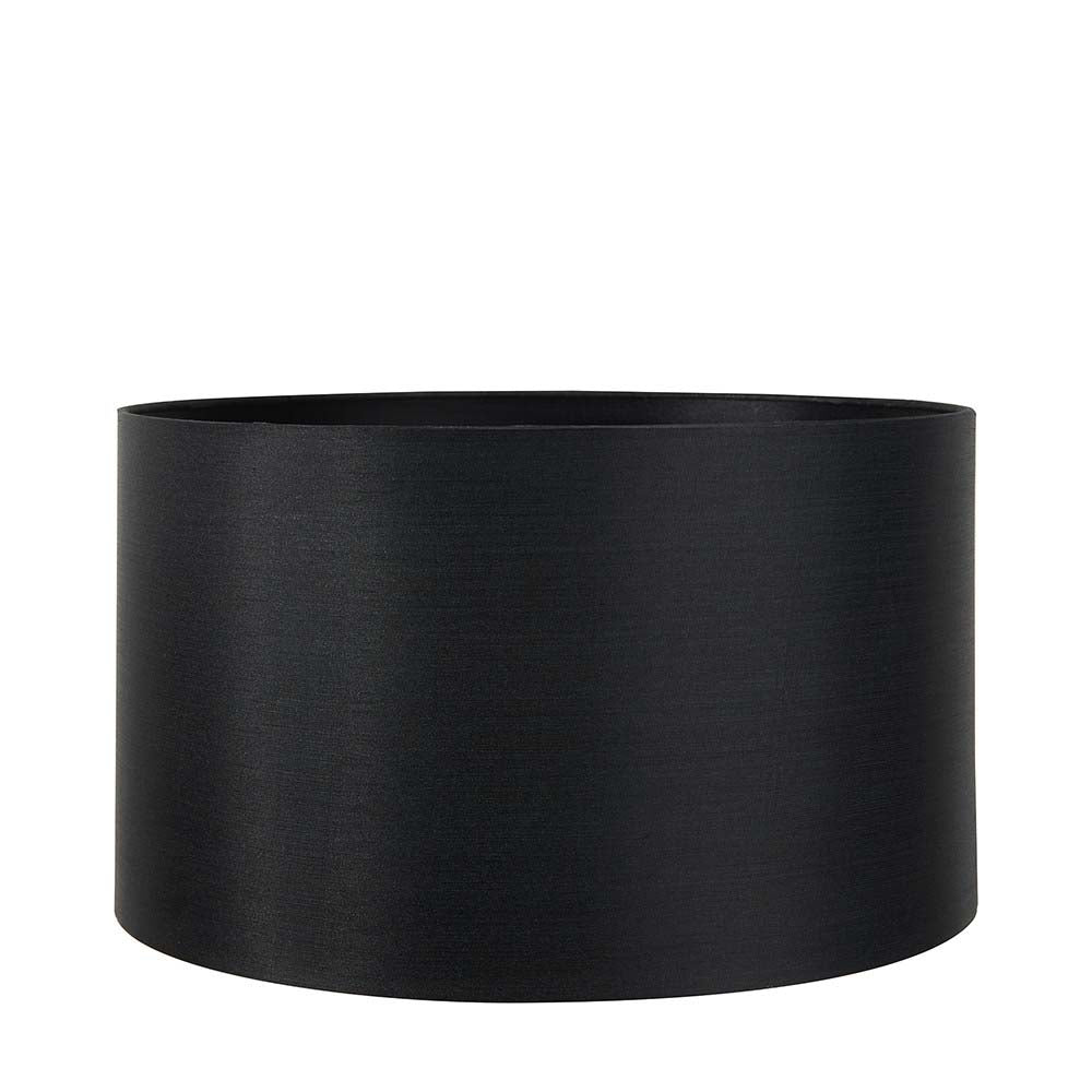 Pacific Zara 40cm Black Silk Cylinder Drum Shade 36-019-16BK