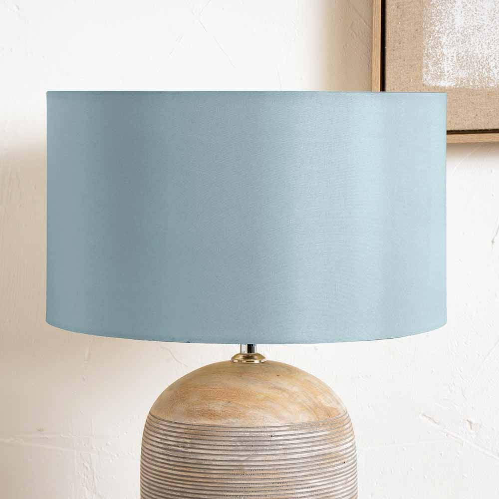Pacific Zara 40cm Duck Egg Silk Cylinder Drum Shade 36-019-16DE