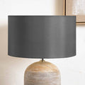 Pacific Zara 35cm Steel Grey Silk Lined Cylinder Shade 36-019-14SG