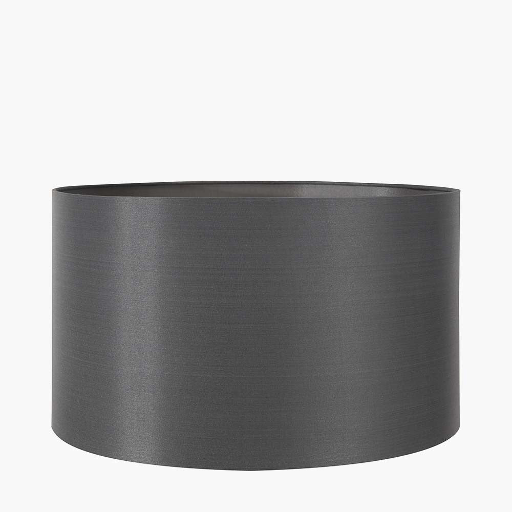 Pacific Zara 35cm Steel Grey Silk Lined Cylinder Shade 36-019-14SG