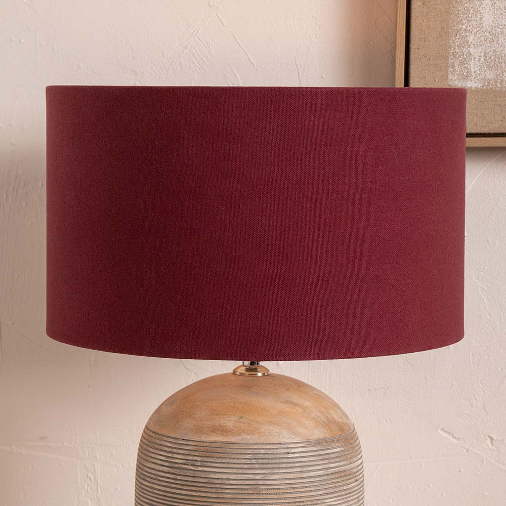 Pacific Henry 40cm Mulberry Handloom Cylinder Shade 36-025-16RD