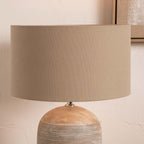 Pacific Henry 30cm Taupe Handloom Cylinder Shade 36-025-12TA