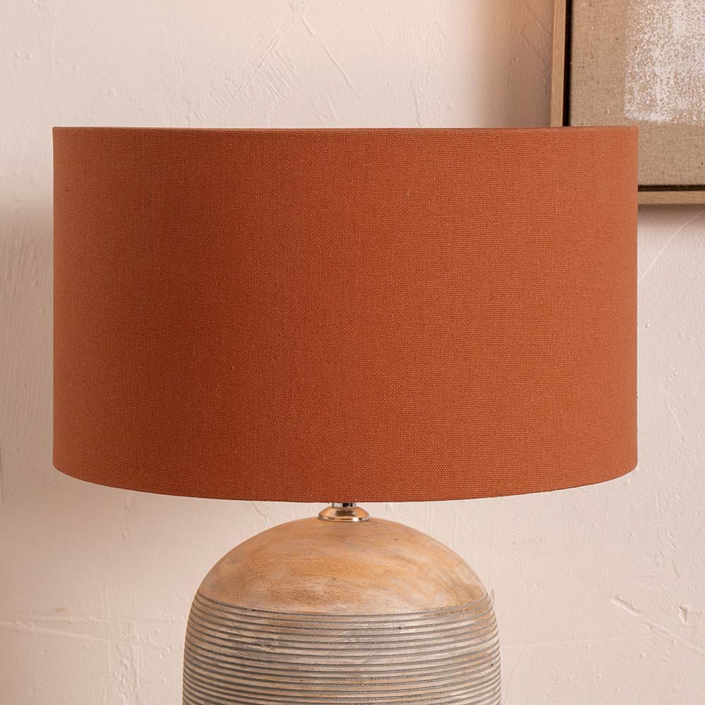 Pacific Henry 45cm Tobacco Handloom Cylinder Shade 36-025-18TO