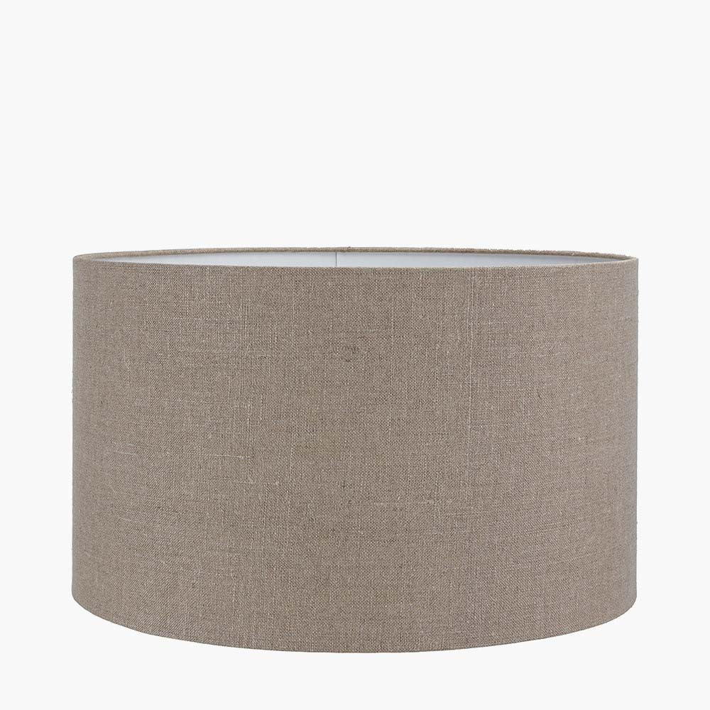 Pacific Edward 30cm Natural Linen Cylinder Shade 36-032-12NL