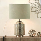 Pacific Edward 50cm Pistachio Green Linen Cylinder Shade 36-032-20PG