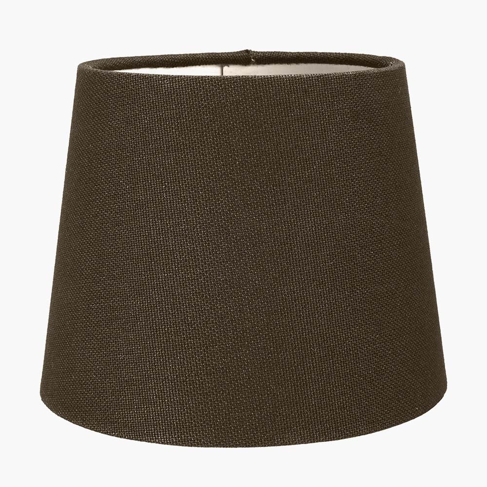 Pacific Pelham 15cm Grey Handloom Tapered Lemon Clip Shade 36-033-6GY