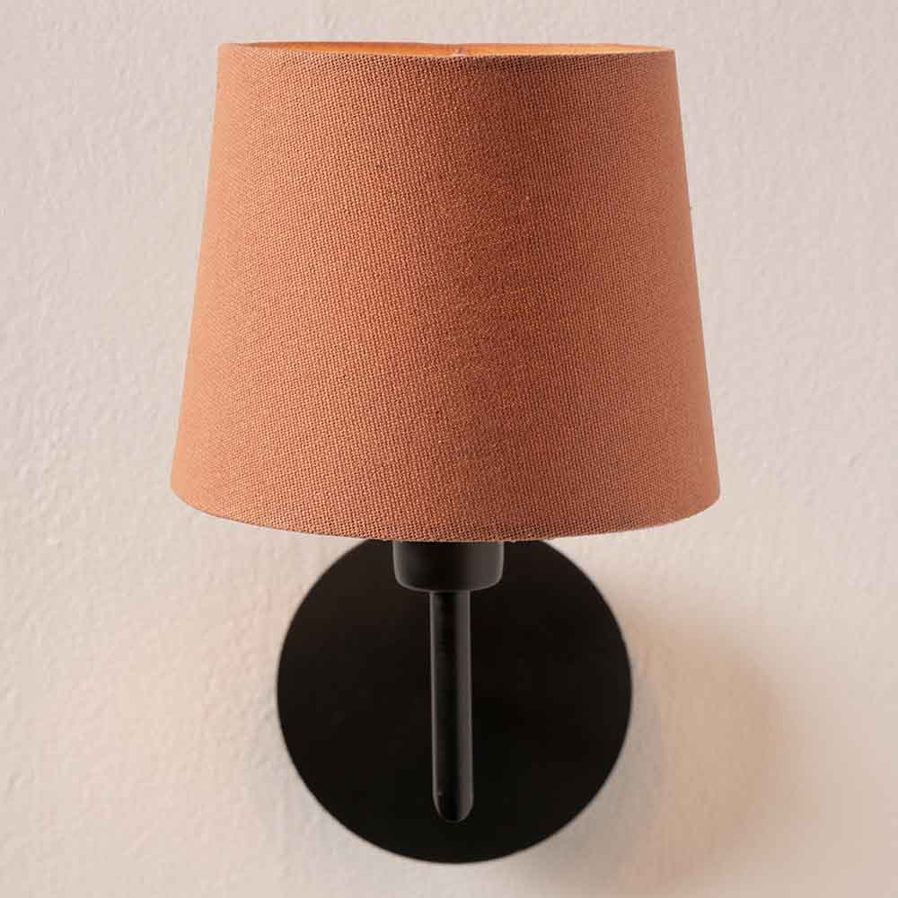 Pacific Pelham 15cm Tobacco Handloom Tapered Lemon Clip Shade 36-033-6TO