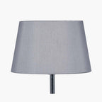 Pacific Martha 40cm Steel Grey Oval Polysilk Tapered Shade 36-036-16SG