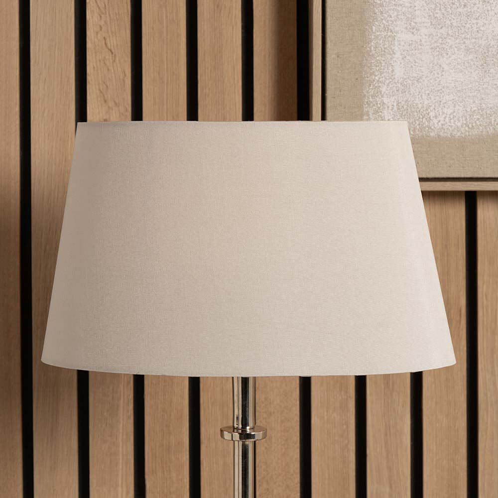 Pacific Martha 30cm Taupe Oval Ellipse Polysilk Tapered Shade 36-036-12TA