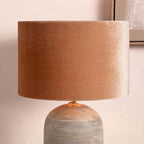 Pacific Bow 45cm Apricot Velvet Cylinder Shade 36-041-18AP