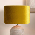 Pacific Bow 45cm Mustard Velvet Cylinder Shade 36-041-18MU