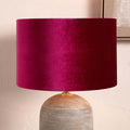 Pacific Bow 40cm Raspberry Velvet Cylinder Shade 36-041-16RA