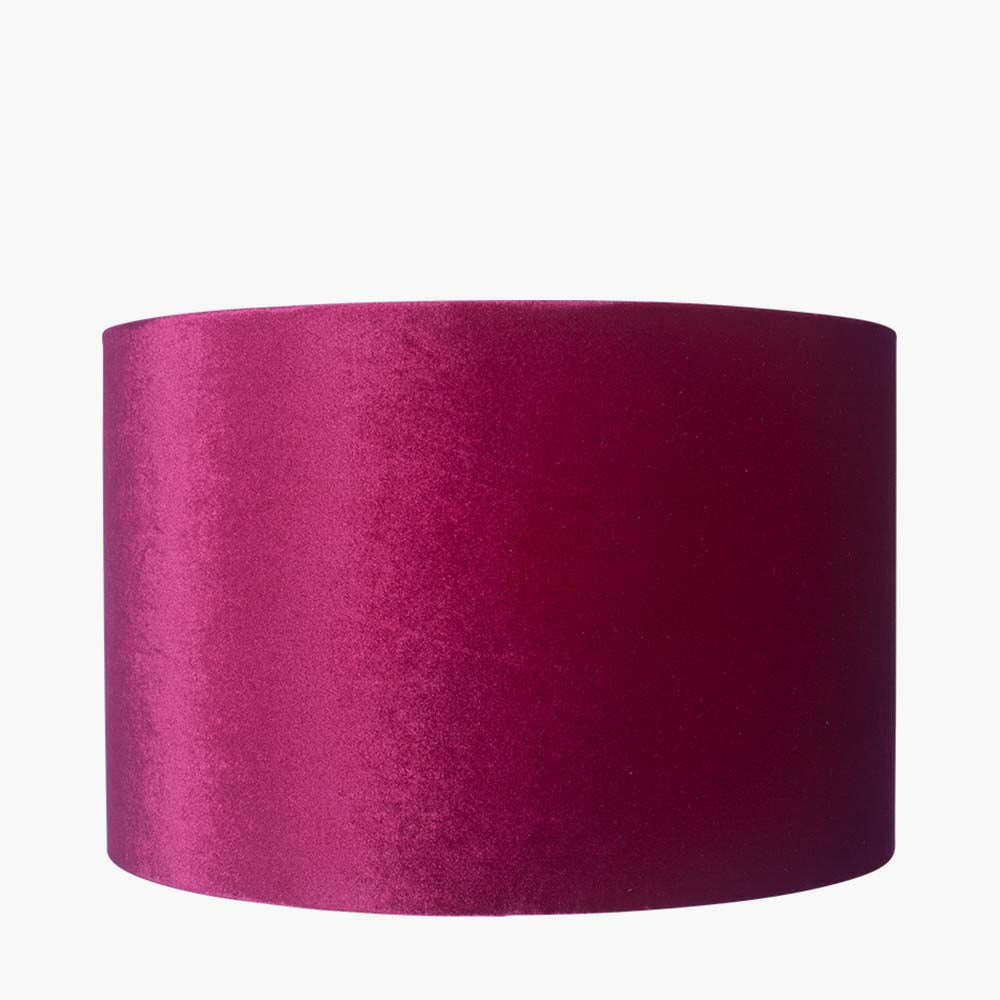 Pacific Bow 40cm Raspberry Velvet Cylinder Shade 36-041-16RA
