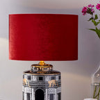 Pacific Bow 30cm Red Velvet Cylinder Shade 36-041-12RE