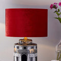 Pacific Bow 40cm Red Velvet Cylinder Shade 36-041-16RE