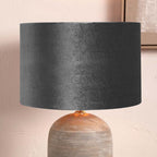 Pacific Bow 45cm Slate Velvet Cylinder Shade 36-041-18SL