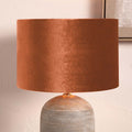 Pacific Bow 45cm Tobacco Velvet Cylinder Shade 36-041-18TO
