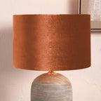 Pacific Bow 25cm Tobacco Velvet Cylinder Shade 36-041-10TO