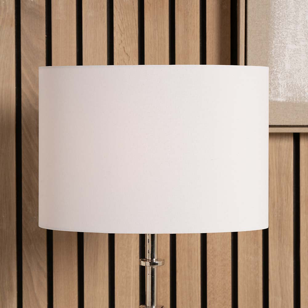 Pacific Mia 25cm Ivory Oval Poly Cotton Shade 36-049-10IV