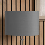 Pacific Mia 30cm Steel Grey Oval Poly Cotton Shade 36-049-12SG